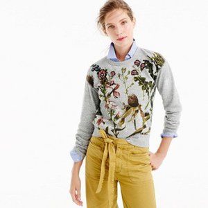 J. Crew Collection Botanical Sweatshirt with Floral Patches